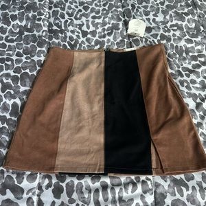 NWT Altar’d State suede mini skirt Sz M